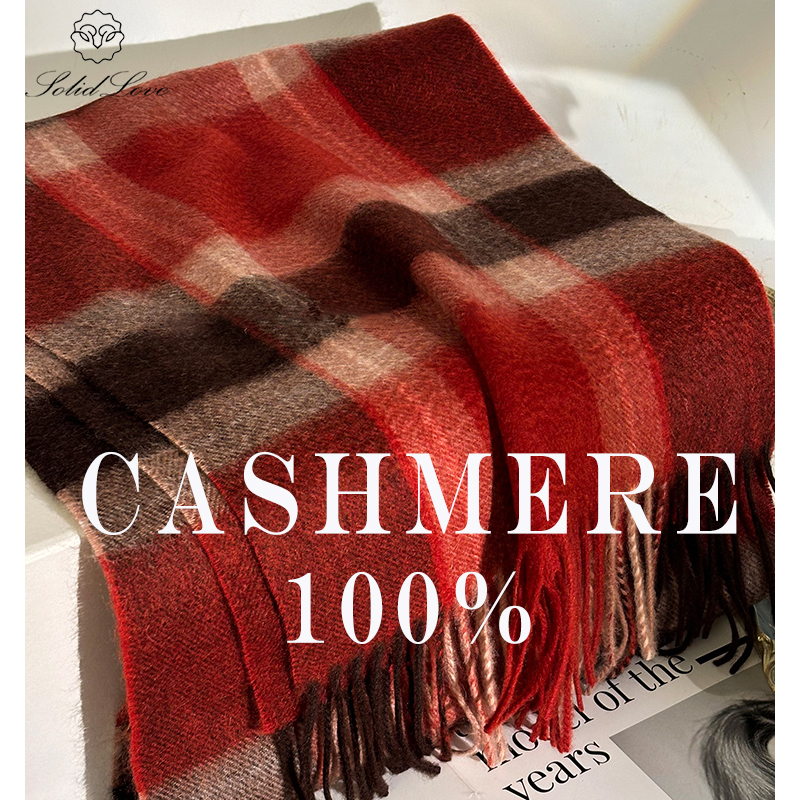 100% Cashmere Scarf   Plaid  W - огляд і ціна Wool Scarf Men