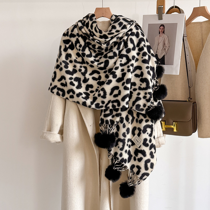 New Luxury Winter Leopard Two- - огляд і ціна Shawl Wrap Winter