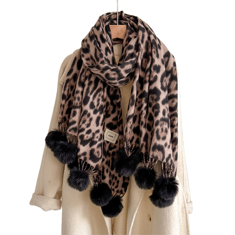 New Luxury Winter Leopard Two- - огляд і ціна Shawl Wrap Winter