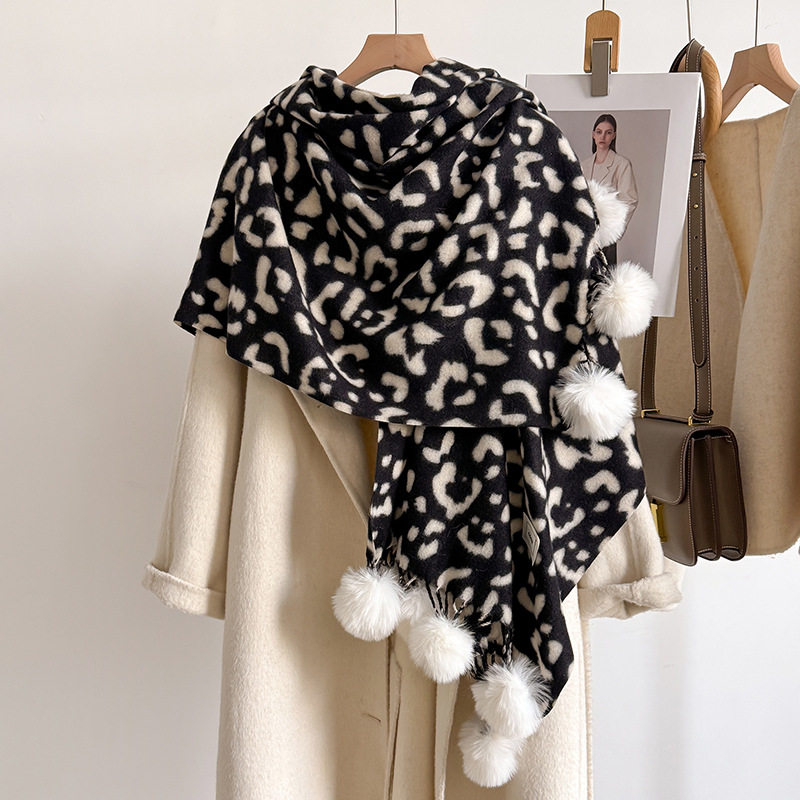 New Luxury Winter Leopard Two- - огляд і ціна Shawl Wrap Winter