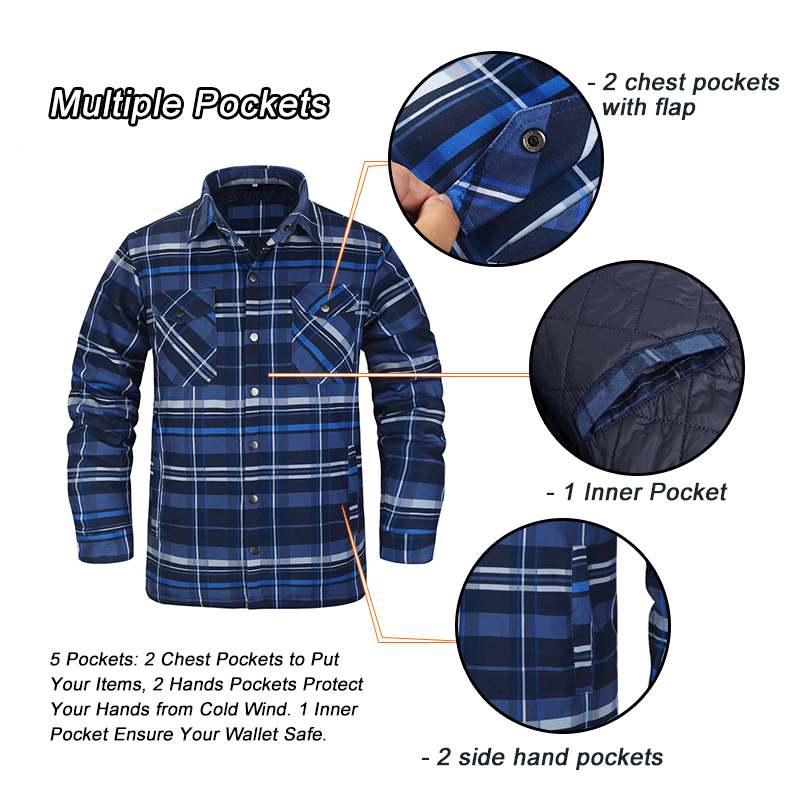 Winter Plaid Shirts For Mens T - огляд і ціна Flannel Shirt Lined