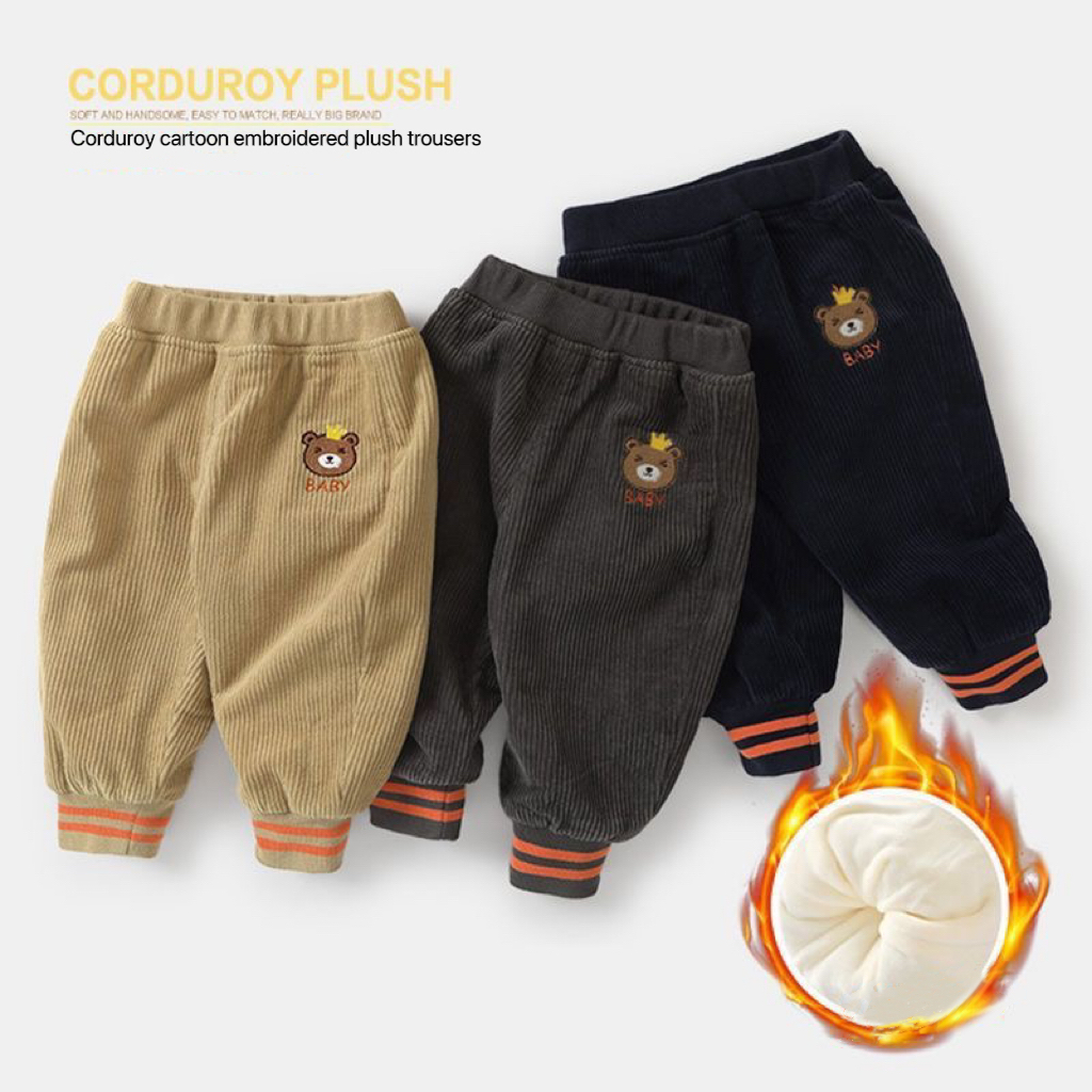 1pcs Boys Girls Winter Velvet  - огляд і ціна Corduroy Pant Warm