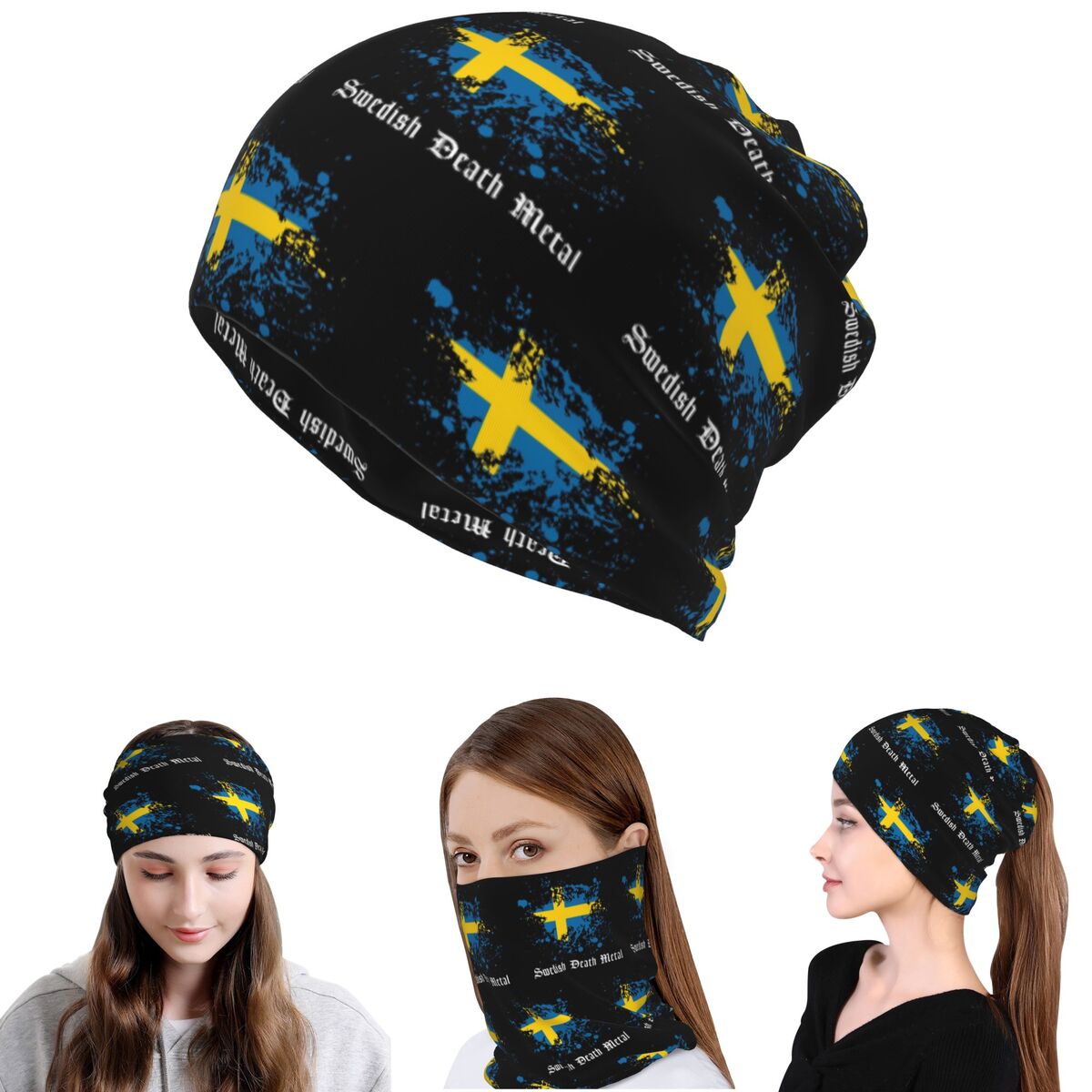 Swedish Death Metal Band Black - огляд і ціна Knit Beanie Hat Warm