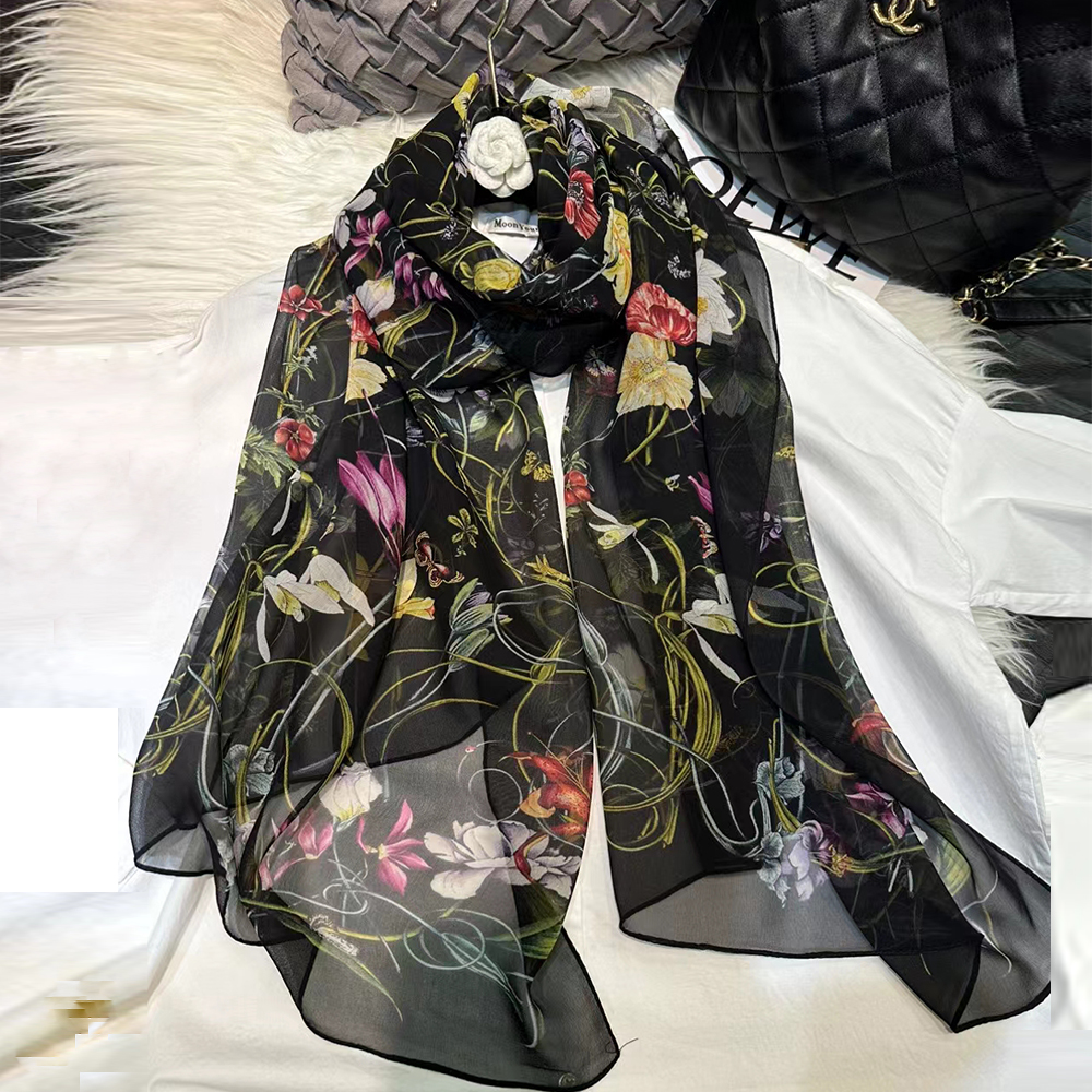 BYSIFA|New Black Pure Silk Wom - огляд і ціна Shawl Wrap Winter