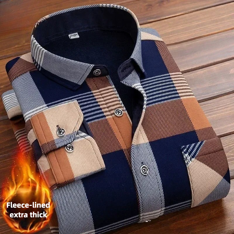 2025 Men's Winter Warm Long Sl - огляд і ціна Flannel Shirt Lined
