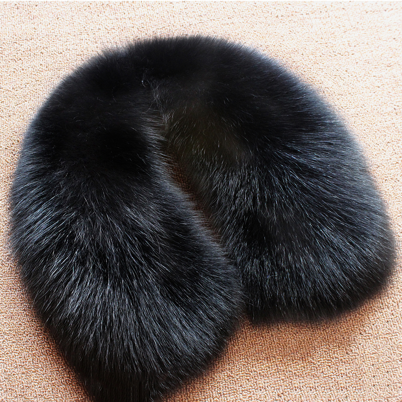 Real wool collar whole fur fox - огляд і ціна Wool Scarf Men