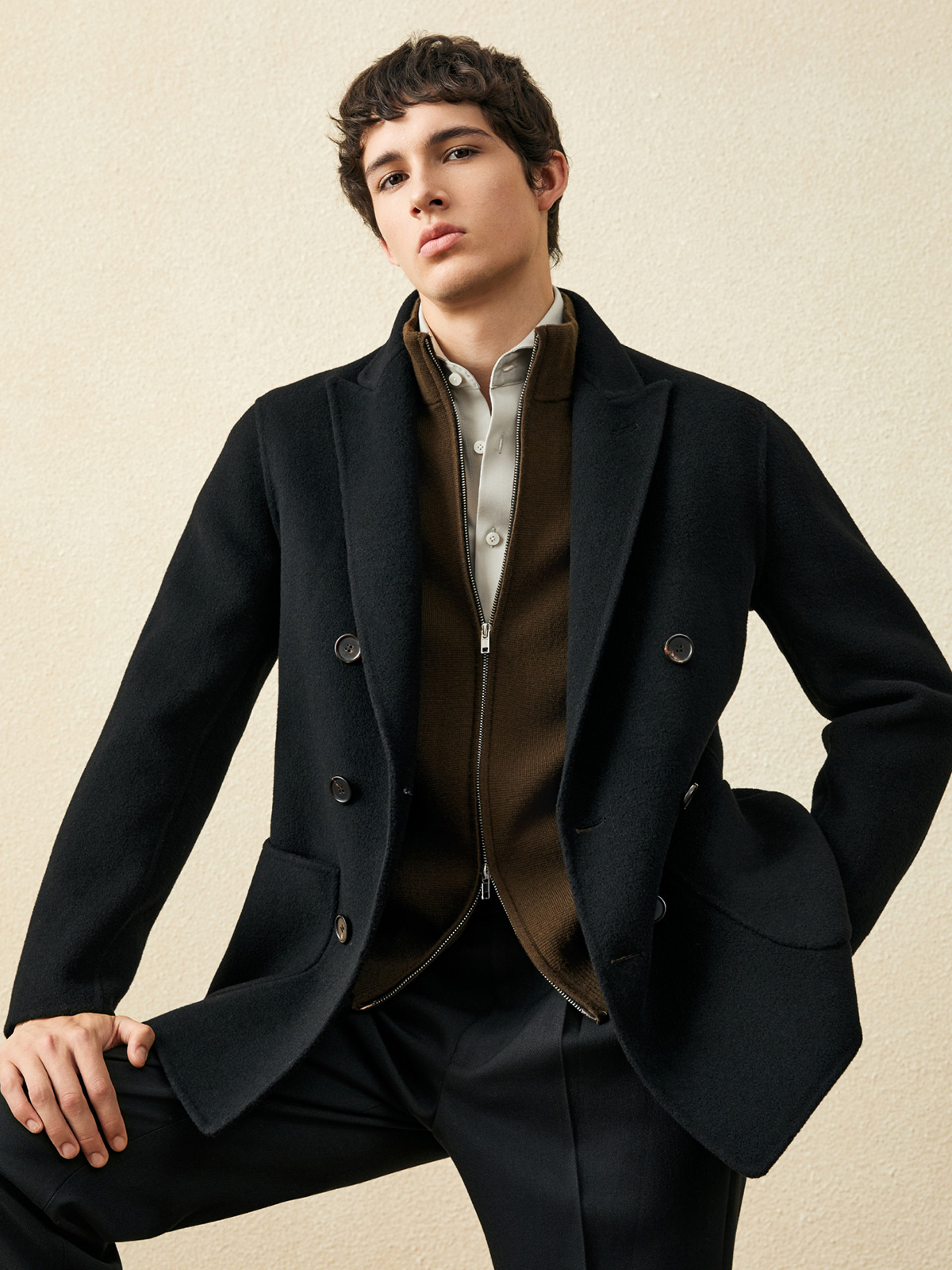 Men‘s 100% Wool Short Coat | B - огляд і ціна Wool Coat Peacoat