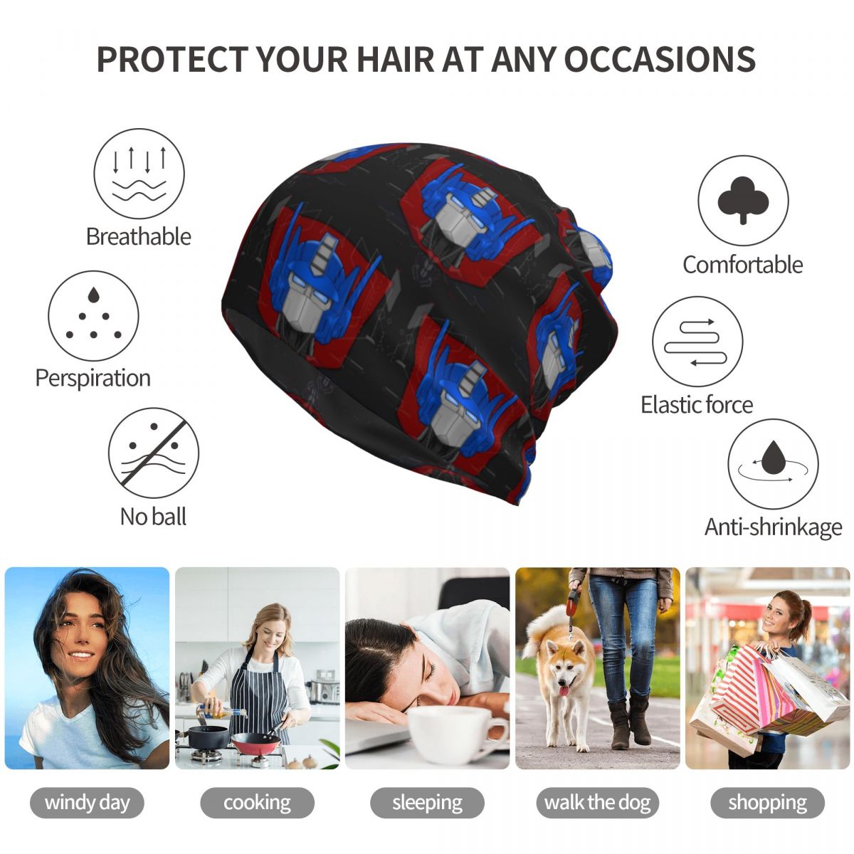 Optimus Prime Bust Bandana Nec - огляд і ціна Knit Beanie Hat Warm