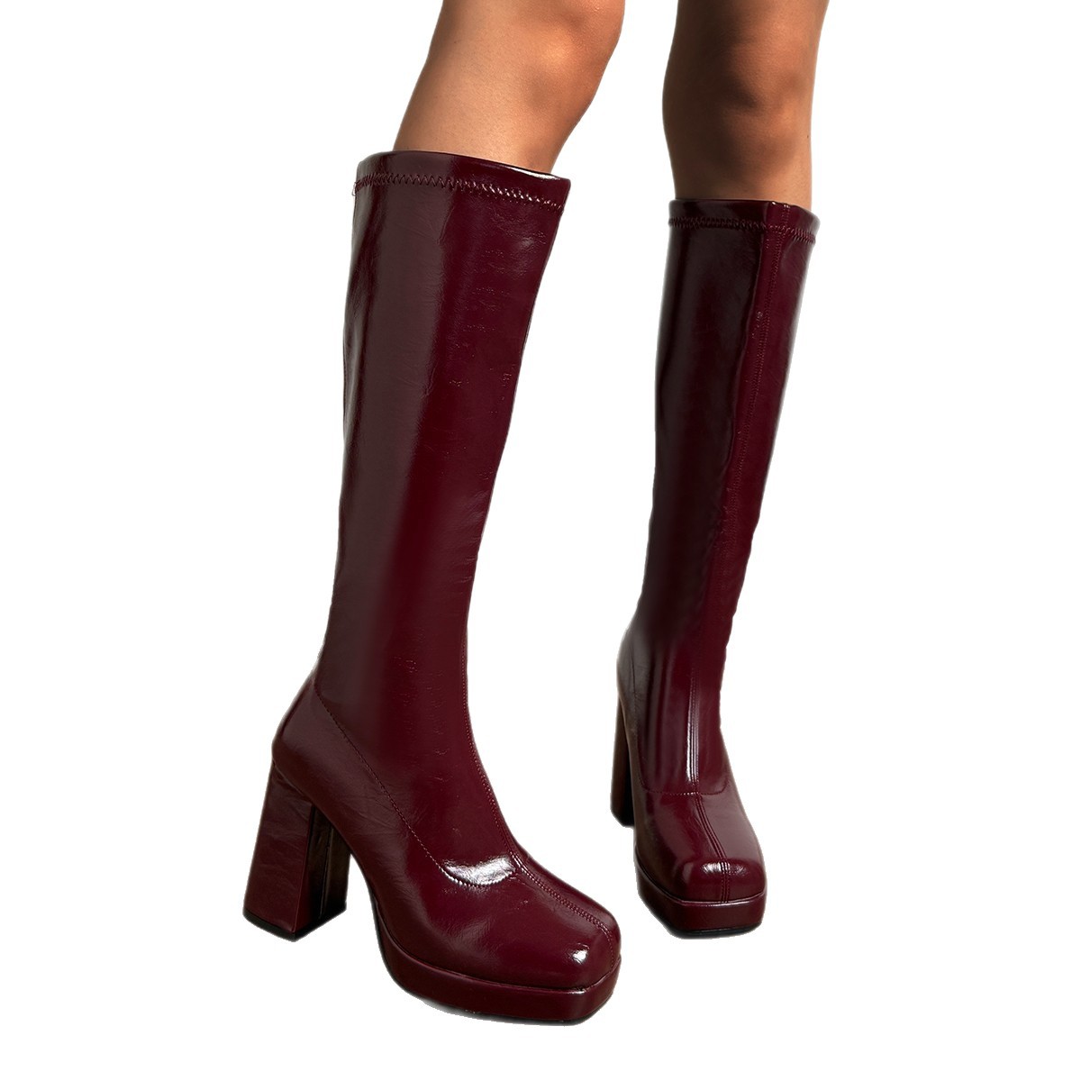 Wine Red Knee High Boots, Knig - огляд і ціна Waterproof Winter Boot