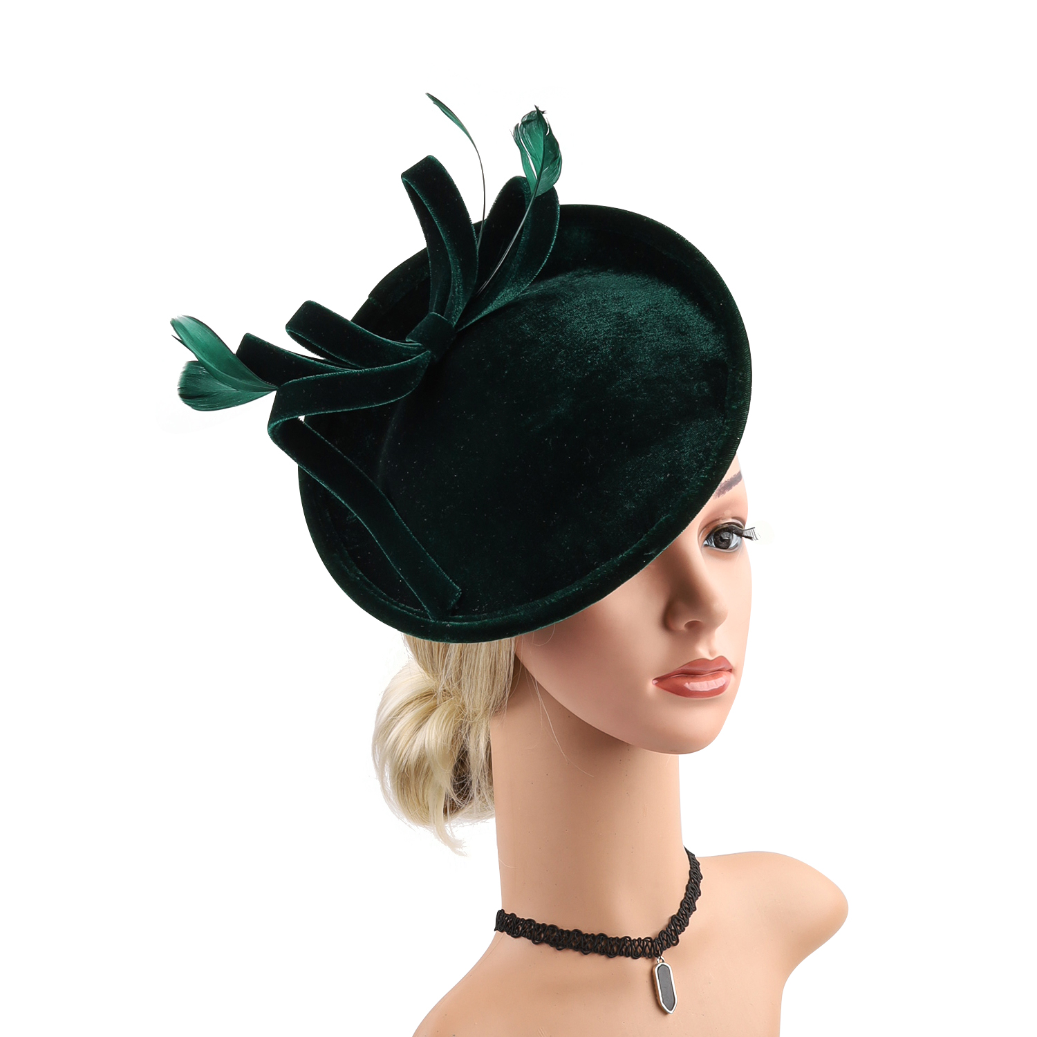 Velour Velvet Fascinator Feath - огляд і ціна Winter Headband Fleece