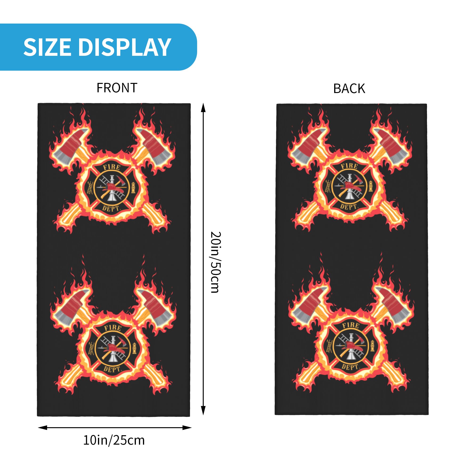Custom Firefighter Cross Banda - огляд і ціна Neck Gaiter Fleece