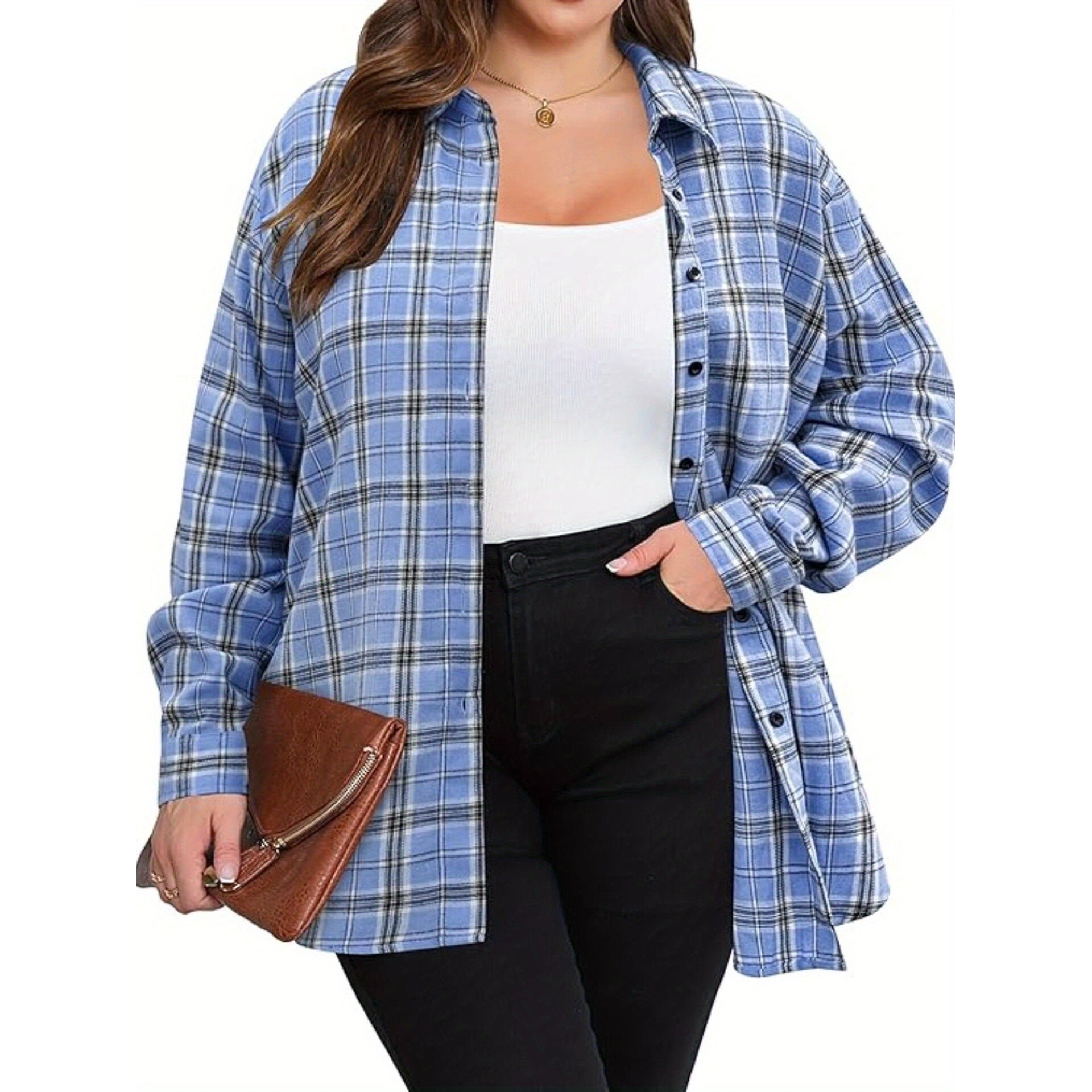 Warm Flannel Plaid Shirt Women - огляд і ціна Flannel Shirt Lined