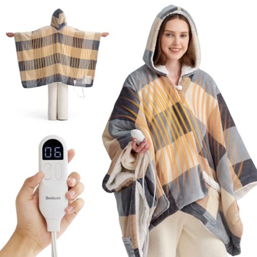 Heated Blanket Wearable Shawl  - огляд і ціна Shawl Wrap Winter