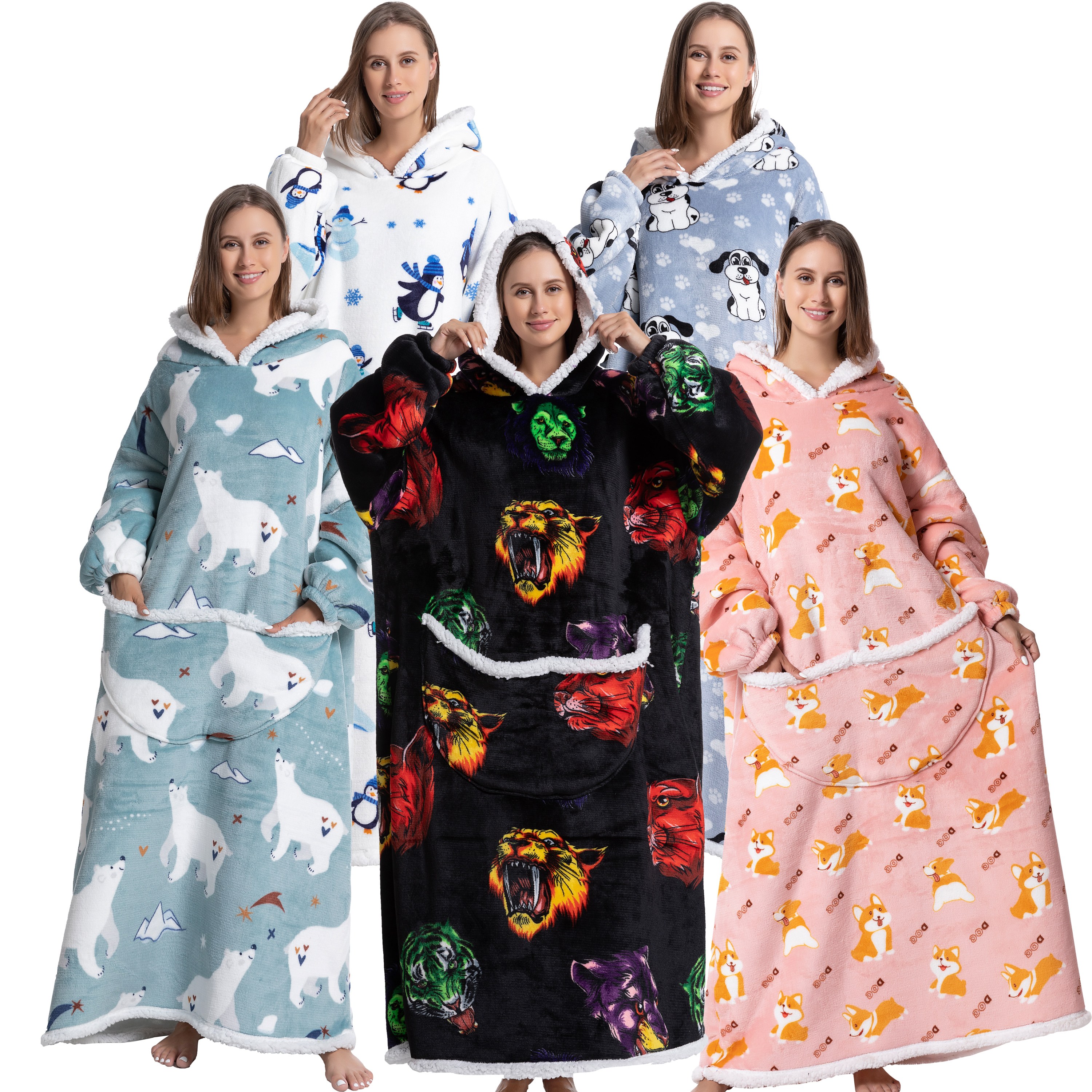 Oversized Wearable Blanket Coz - огляд і ціна Sherpa Hoodie Fleece