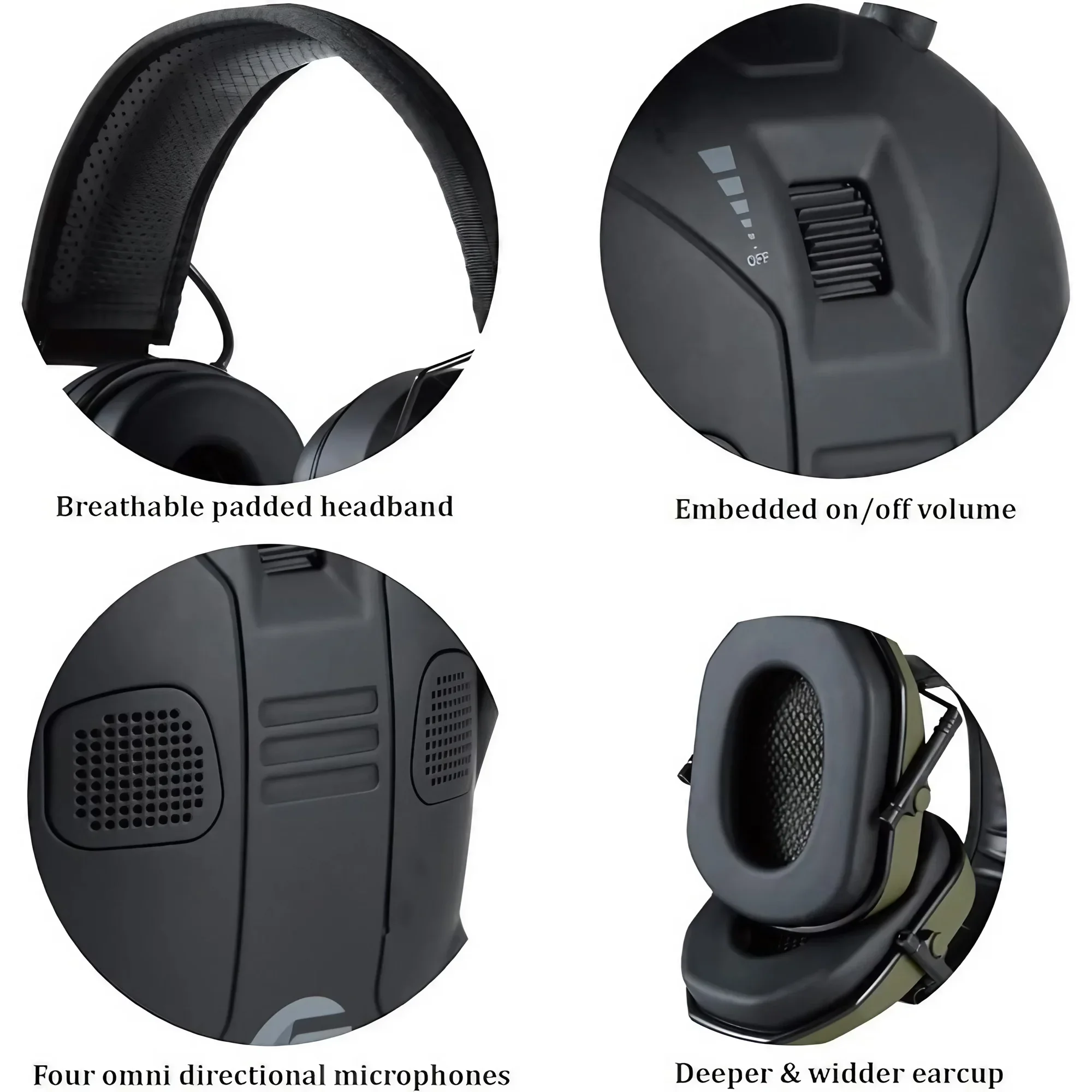 Foldable Tactical Hearing Prot - огляд і ціна Earmuffs Foldable