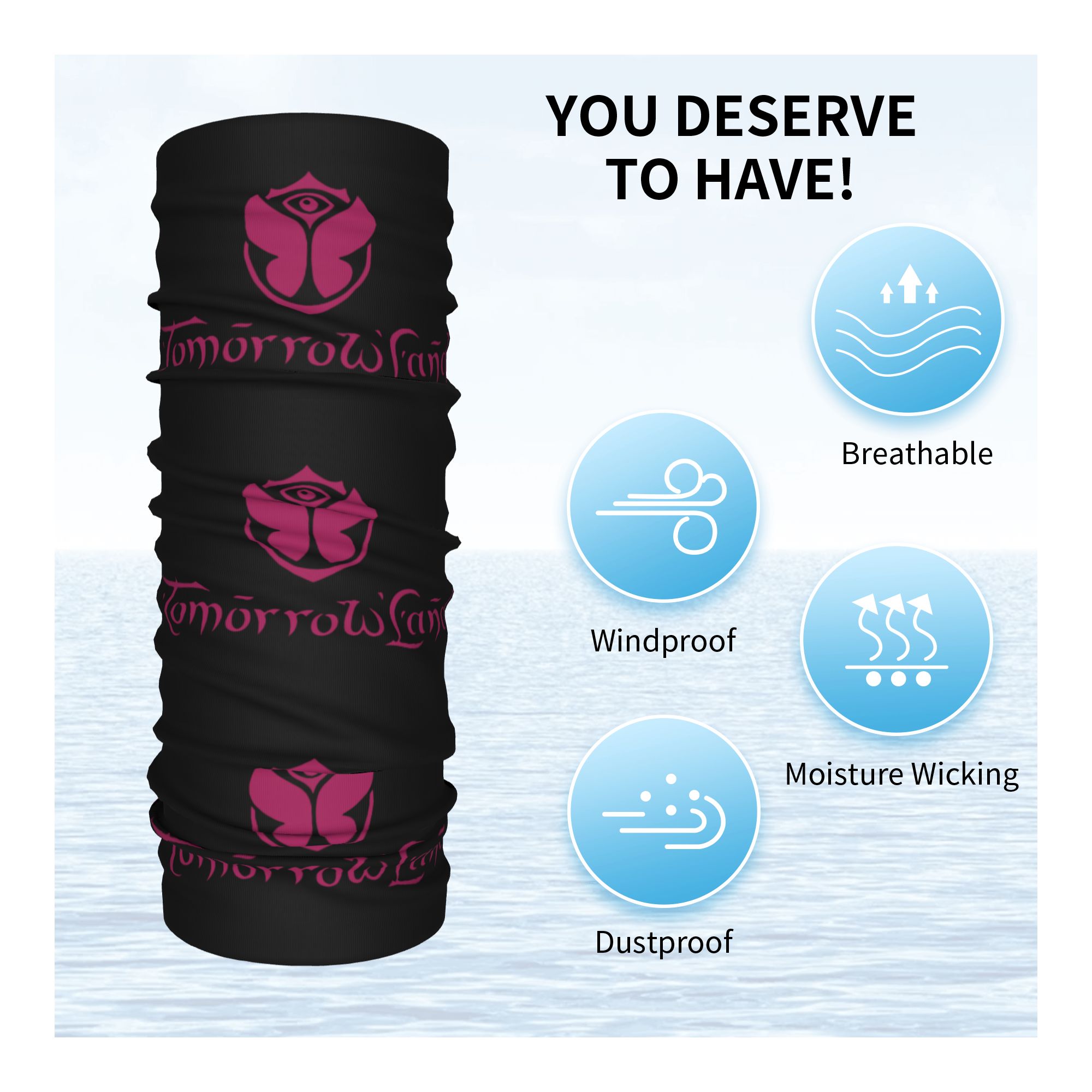 Custom Tomorrowland Neck Gaite - огляд і ціна Neck Gaiter Fleece