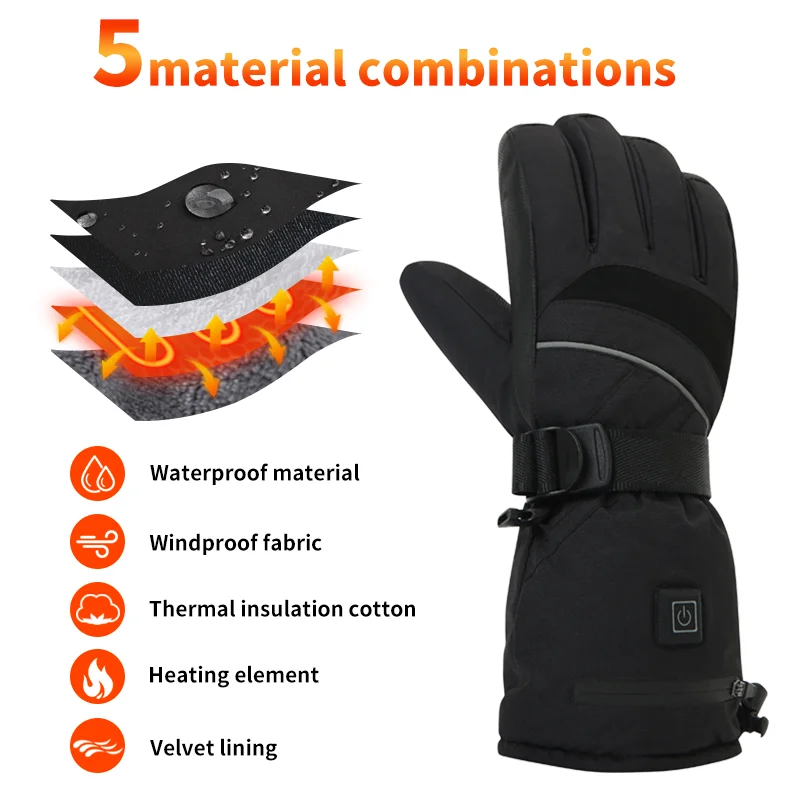 USB Rechargeable Heated Motorc - огляд і ціна Touch Screen Gloves