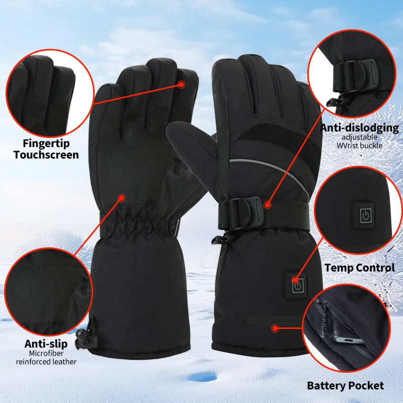 USB Rechargeable Heated Motorc - огляд і ціна Touch Screen Gloves